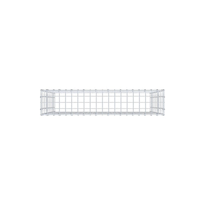 Monteret gabion type 3 100 cm x 90 cm x 20 cm (L x H x D), maskestørrelse 5 cm x 10 cm, C-ring