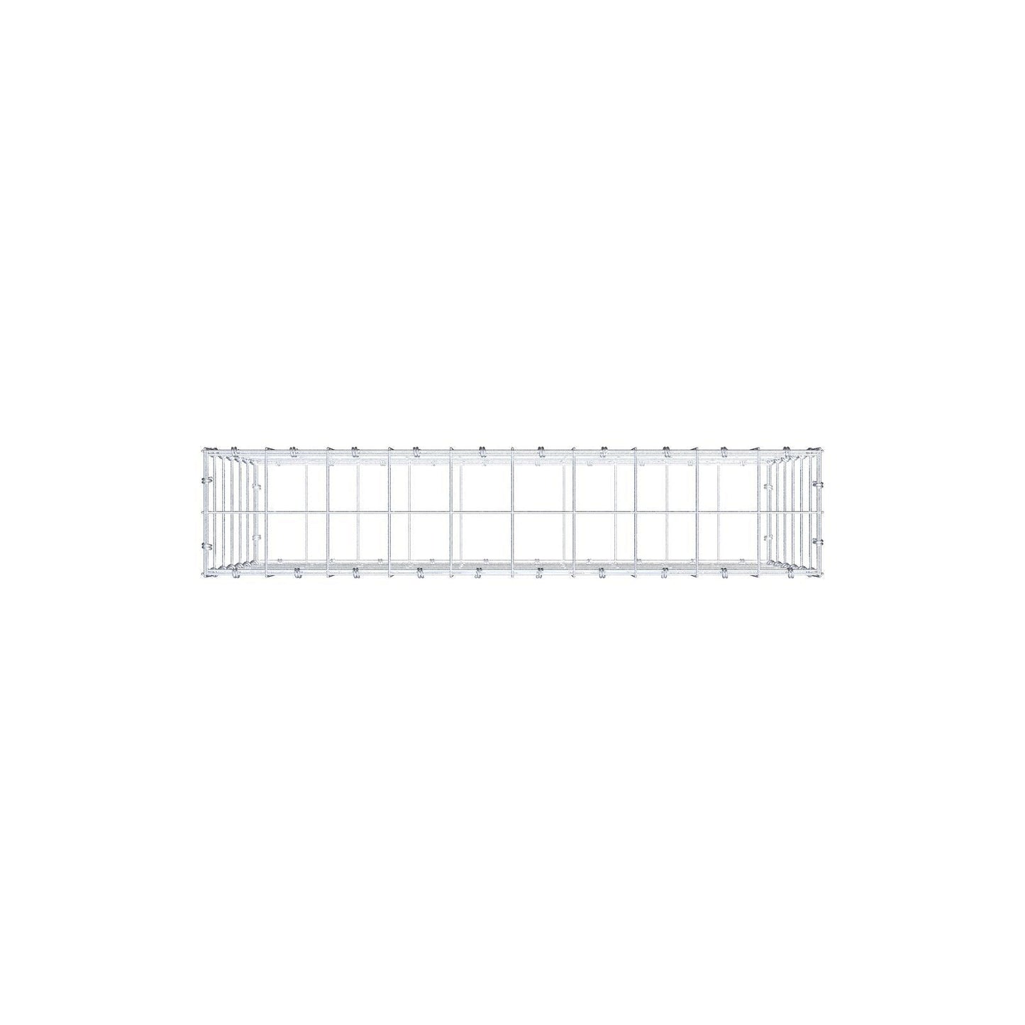 Gabião 100 cm x 60 cm x 20 cm (C x A x P), malhagem 10 x 10 cm, anel espiral
