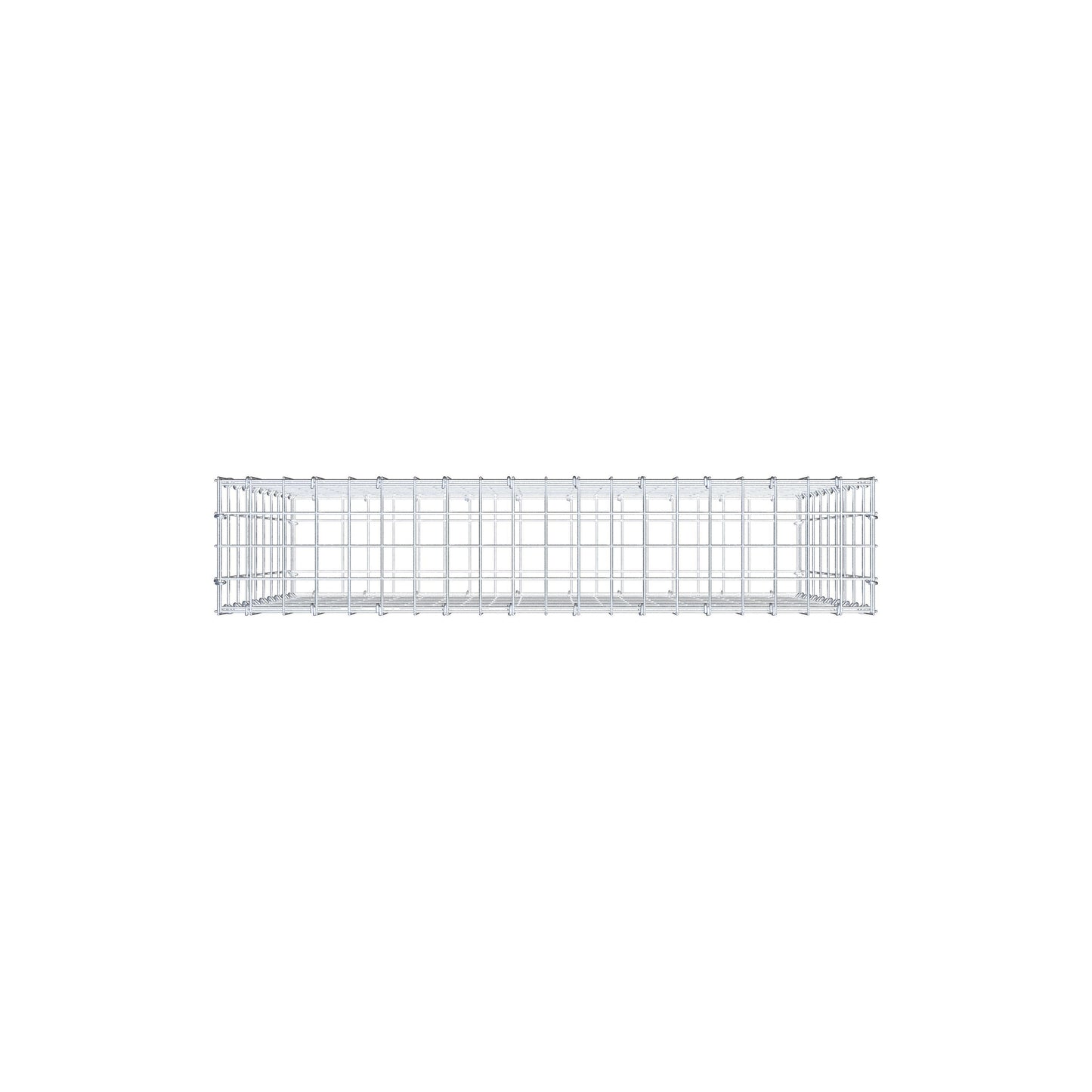 Gabião 100 cm x 90 cm x 20 cm (C x A x P), malhagem 5 cm x 10 cm, anel C