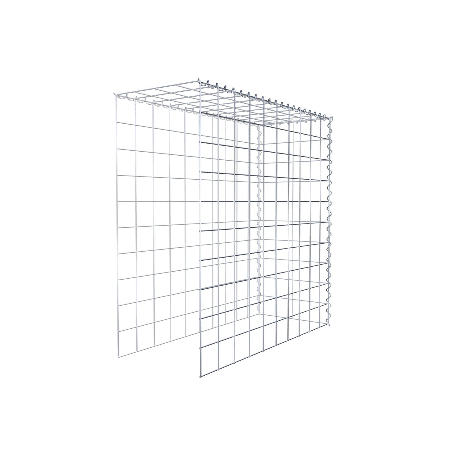 Gabião tipo 4 100 cm x 100 cm x 40 cm (C x A x P), malhagem 10 cm x 10 cm, espiral