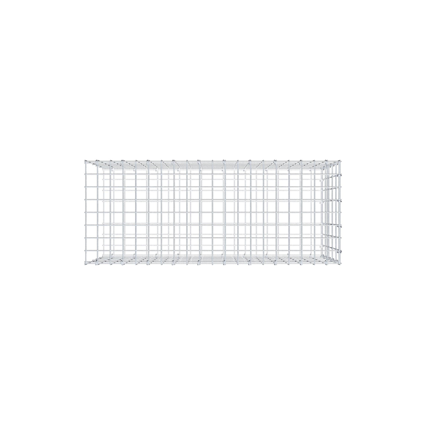 Gabião tipo 2 100 cm x 50 cm x 40 cm, malhagem 5 cm x 10 cm, anel C