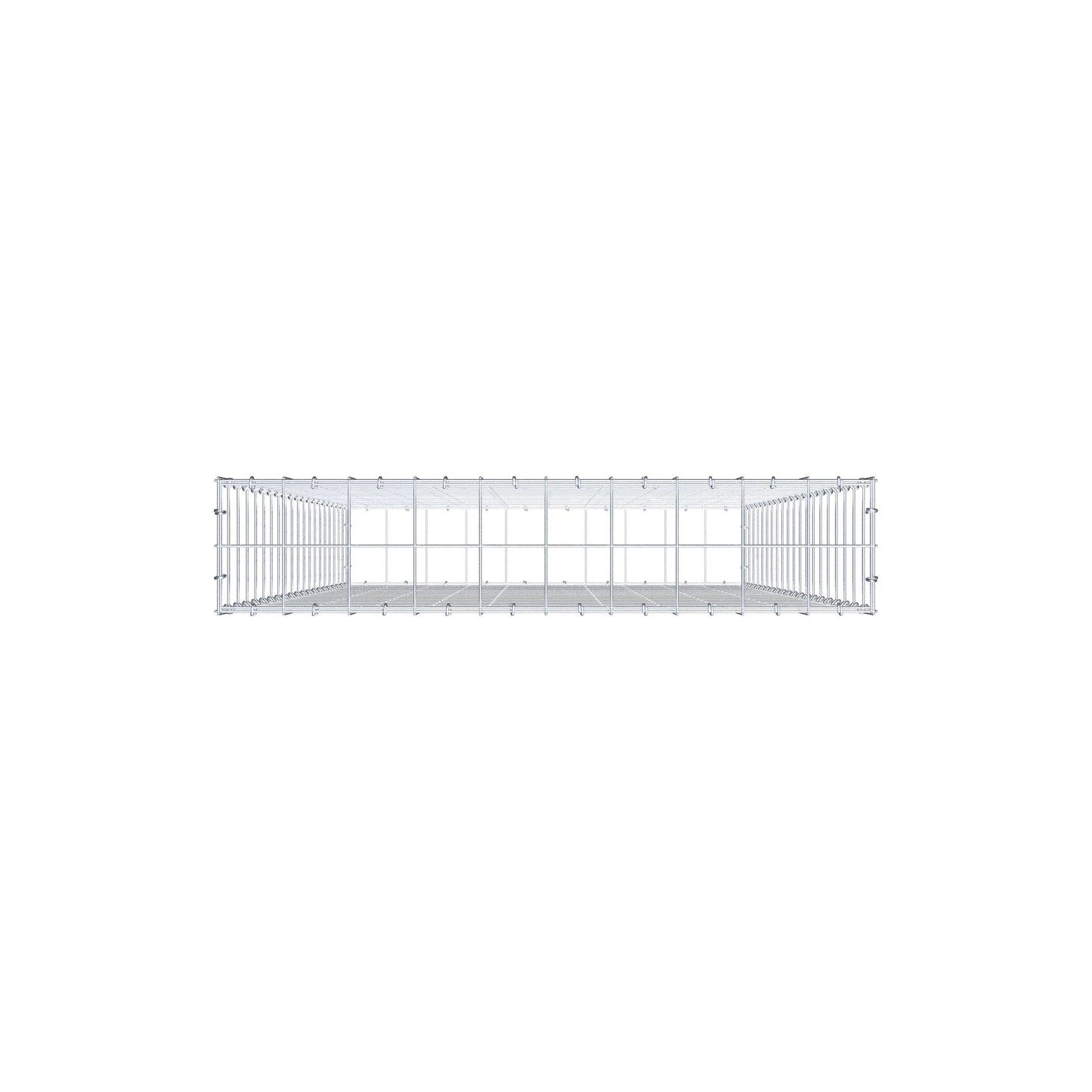 Gabione 200 cm x 100 cm x 20 cm (L x H x T), Maschenweite 10 cm x 10 cm, C-Ring
