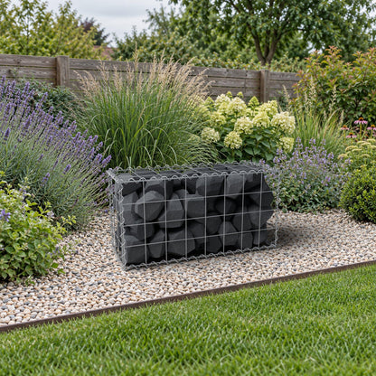Gabião 80 cm x 40 cm x 30 cm (C x A x P), malhagem 10 cm x 10 cm, espiral
