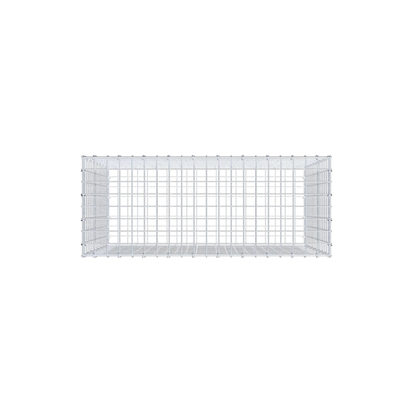 Gabião 100 cm x 80 cm x 40 cm (C x A x P), malhagem 5 cm x 5 cm, anel C