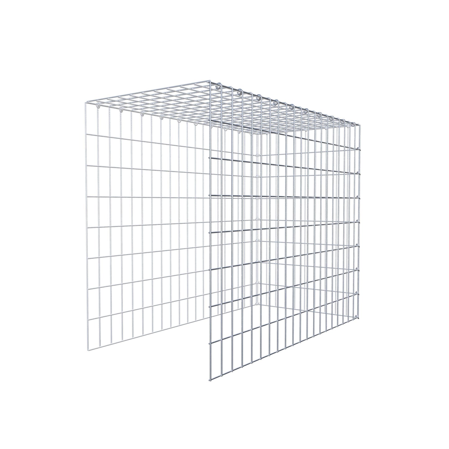 Gabião Tipo 4 100 cm x 80 cm x 50 cm (C x A x P), malhagem 5 cm x 10 cm, anel C