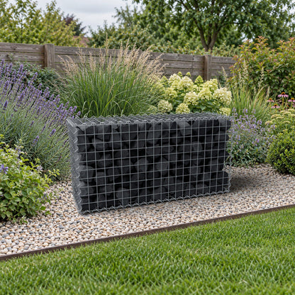 Gabione 100 cm x 50 cm x 30 cm (L x H x T), Maschenweite 5 cm x 5 cm, Spirale