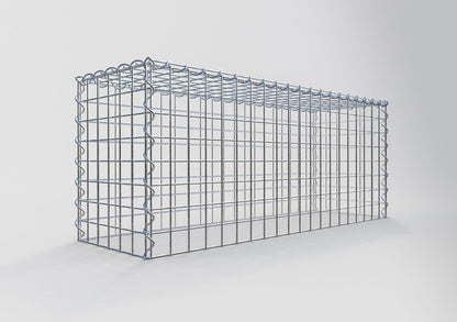Opvokset gabion type 3 100 cm x 40 cm x 30 cm (L x H x D), maskestørrelse 5 cm x 5 cm, spiral