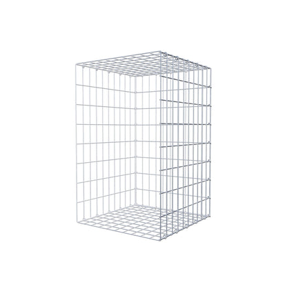 Gabião tipo 2 80 cm x 50 cm x 50 cm, malhagem 5 cm x 10 cm, anel C