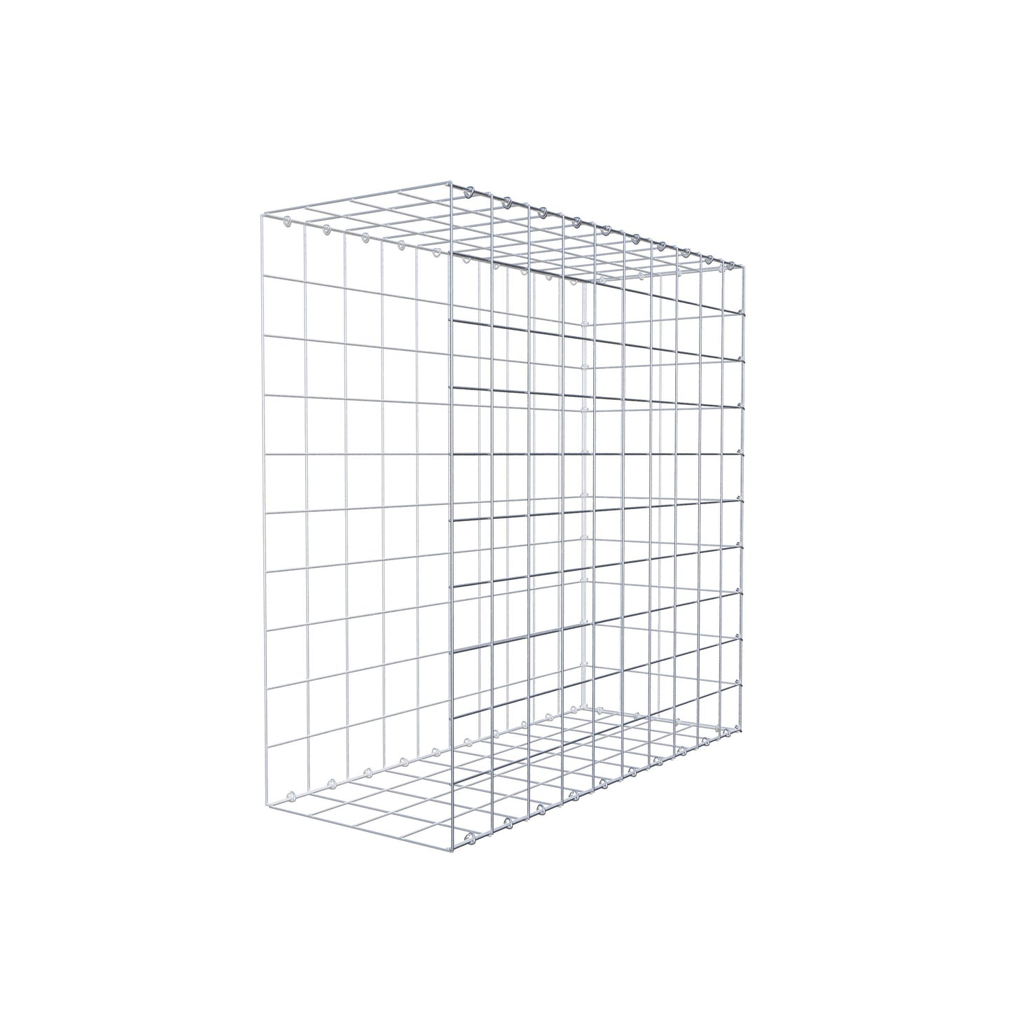 Gabião Tipo 2 100 cm x 100 cm x 40 cm (C x A x P), malhagem 10 cm x 10 cm, anel C