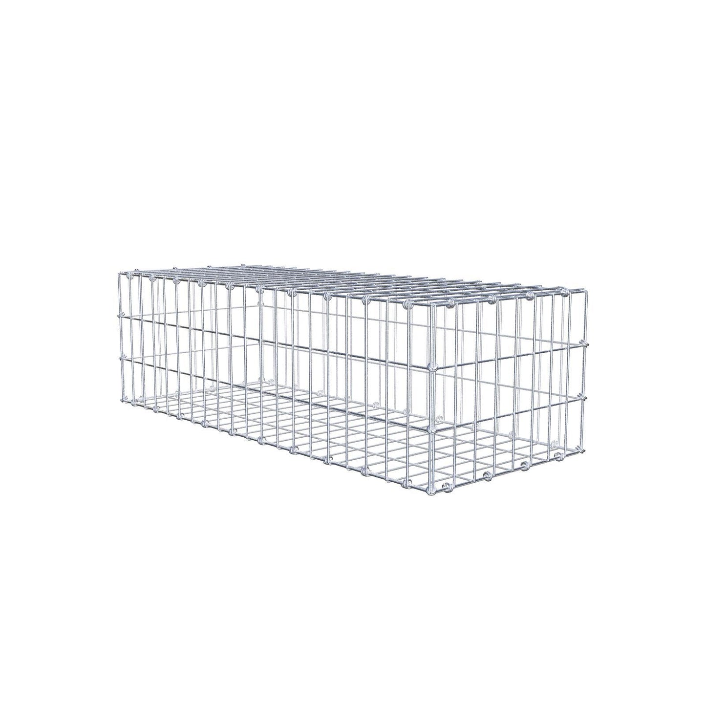 Gabião 100 cm x 30 cm x 40 cm (C x A x P), malhagem 5 x 10 cm, anel espiral