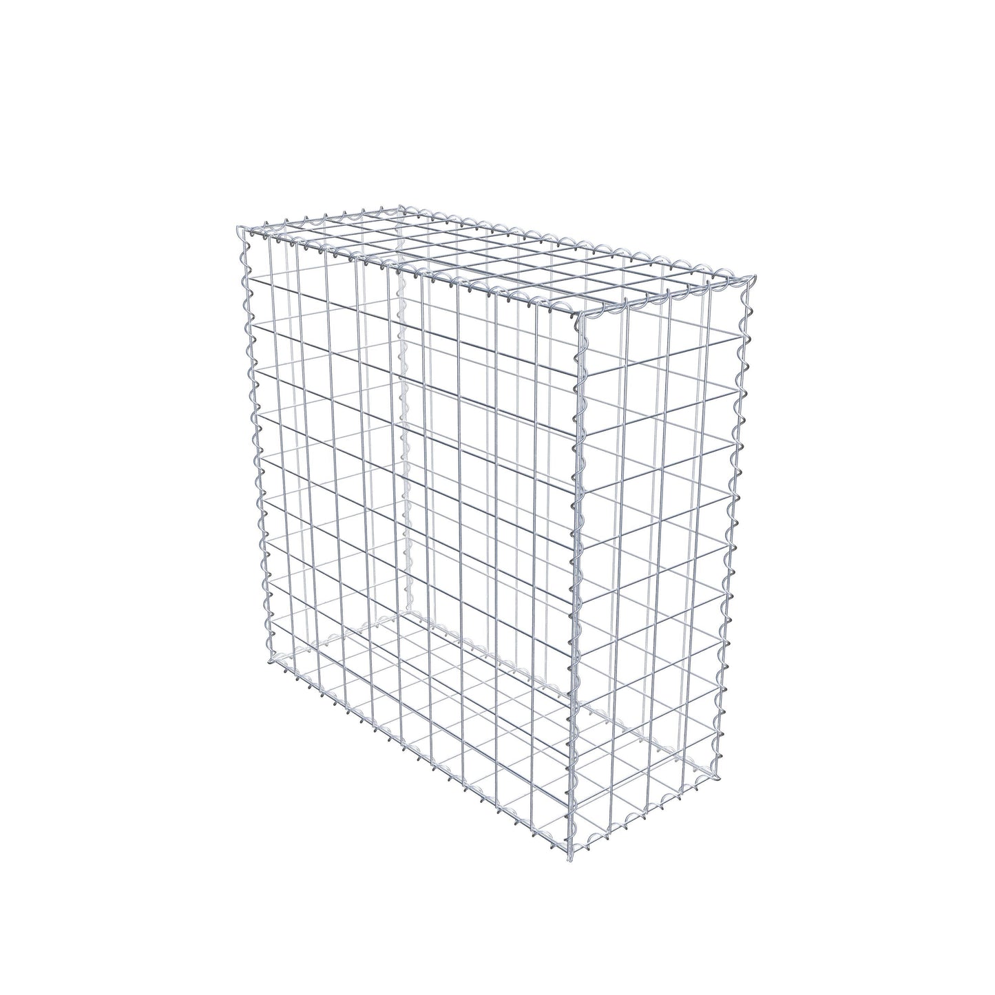 Gabbione 100 cm x 100 cm x 40 cm (L x H x P), maglia 10 cm x 10 cm, spirale