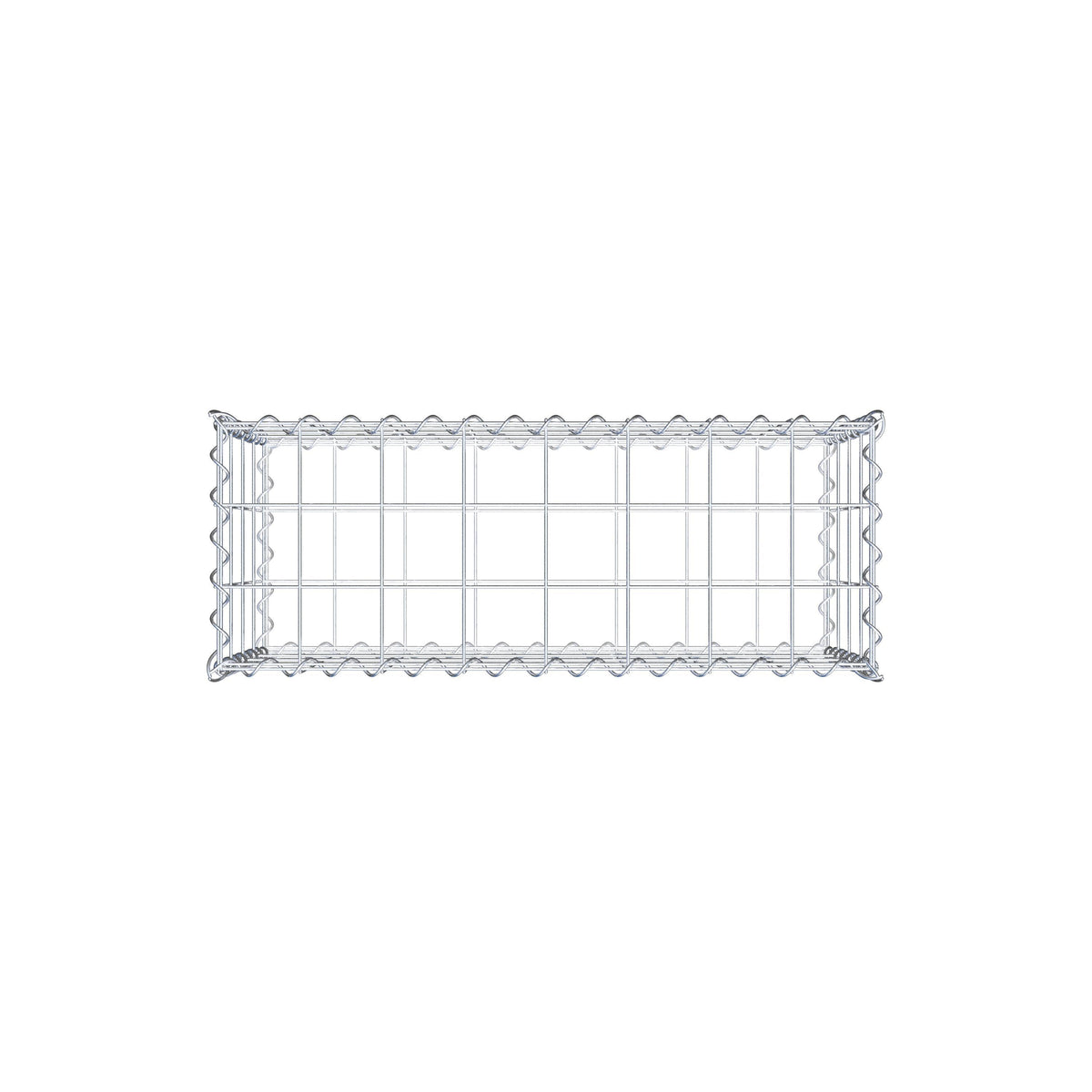 Gabião 80 cm x 40 cm x 30 cm (C x A x P), malhagem 10 cm x 10 cm, espiral