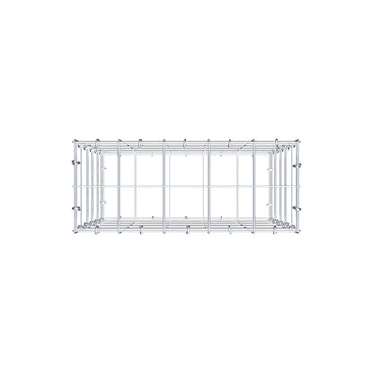 Gabion 50 cm x 50 cm x 20 cm (L x H x D), mesh size 10 cm x 10 cm, C-ring