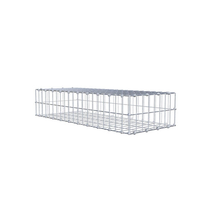Gabião 100 cm x 20 cm x 40 cm (C x A x P), malhagem 5 x 10 cm, anel espiral