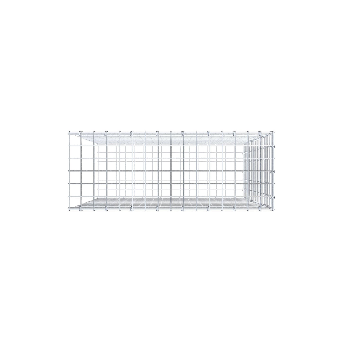 Fourche rapportée type 2 100 cm x 80 cm x 30 cm (L x H x P), mailles 5 cm x 5 cm, anneau C