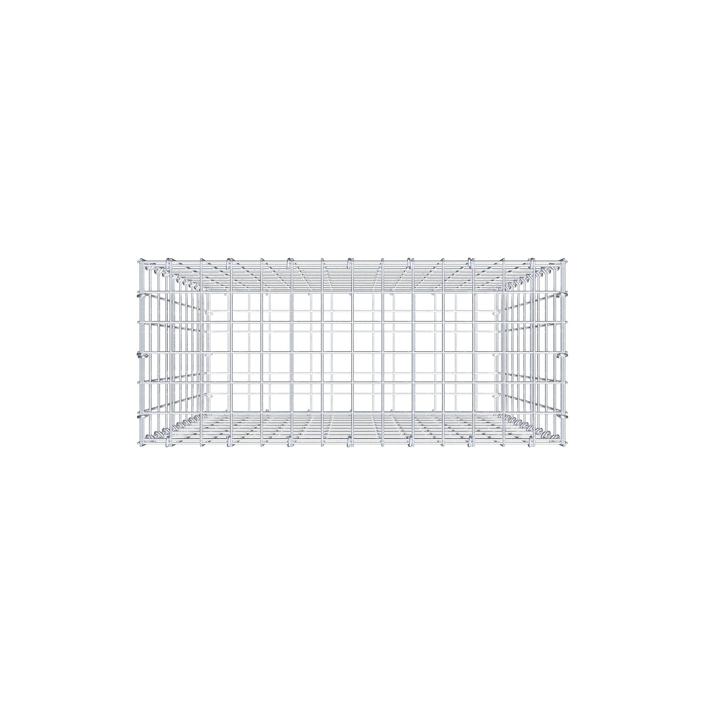 Gabião 100 cm x 70 cm x 30 cm (C x A x P), malhagem 5 cm x 10 cm, anel C