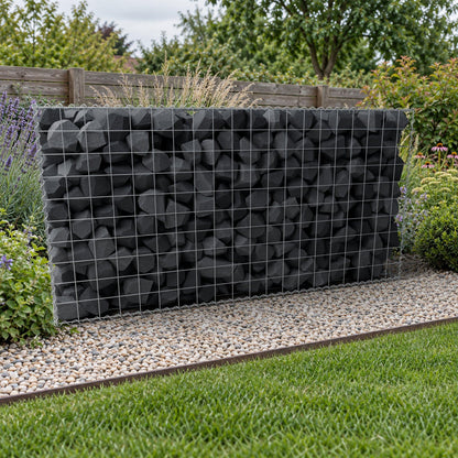 Gabião 200 cm x 100 cm x 40 cm (C x A x P), malhagem 10 cm x 10 cm, espiral