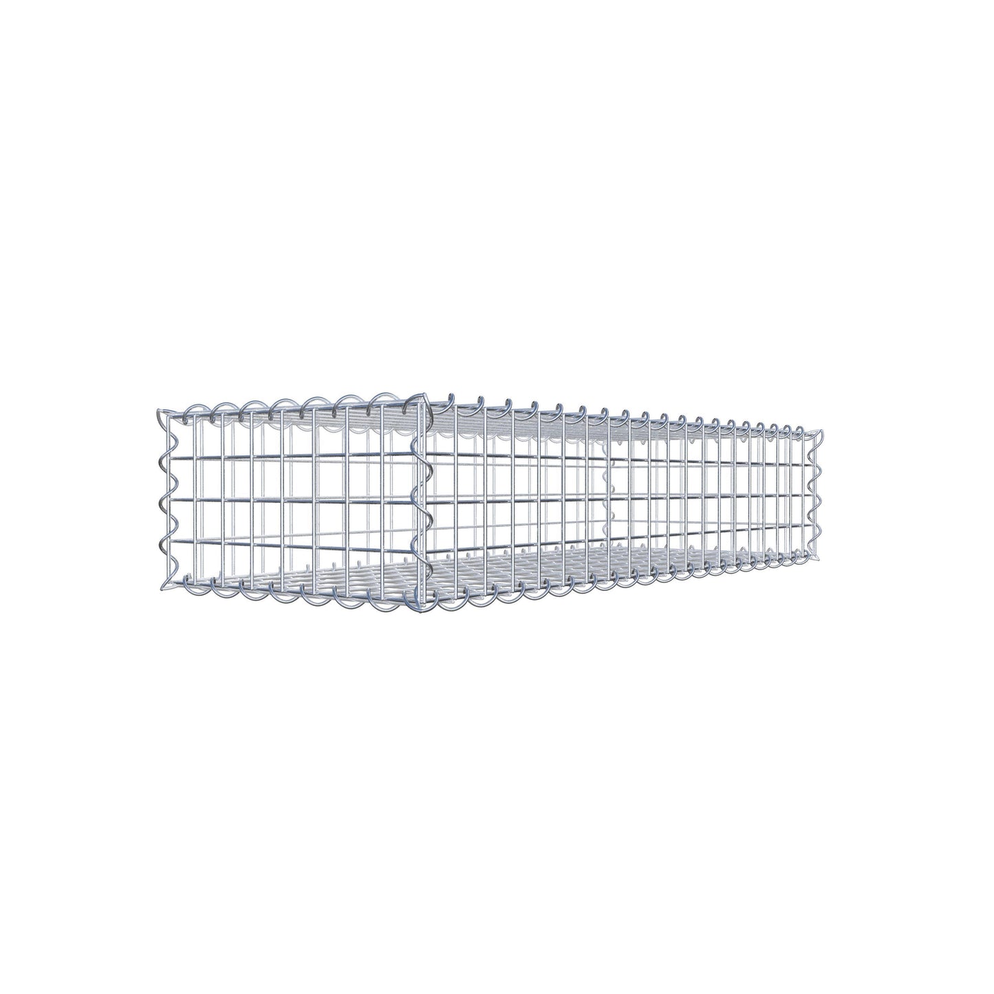 Gabion 100 cm x 20 cm x 40 cm (L x H x D), maskstorlek 5 cm x 5 cm, spiral