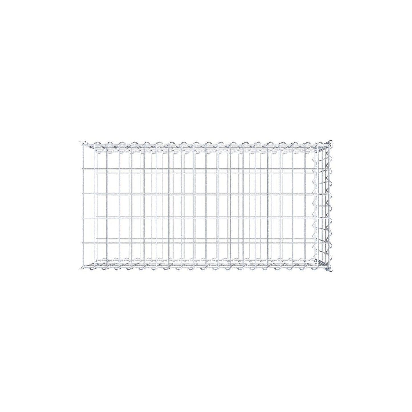 Opvokset gabion type 2 100 cm x 40 cm x 50 cm (L x H x D), maskestørrelse 5 cm x 10 cm, spiral