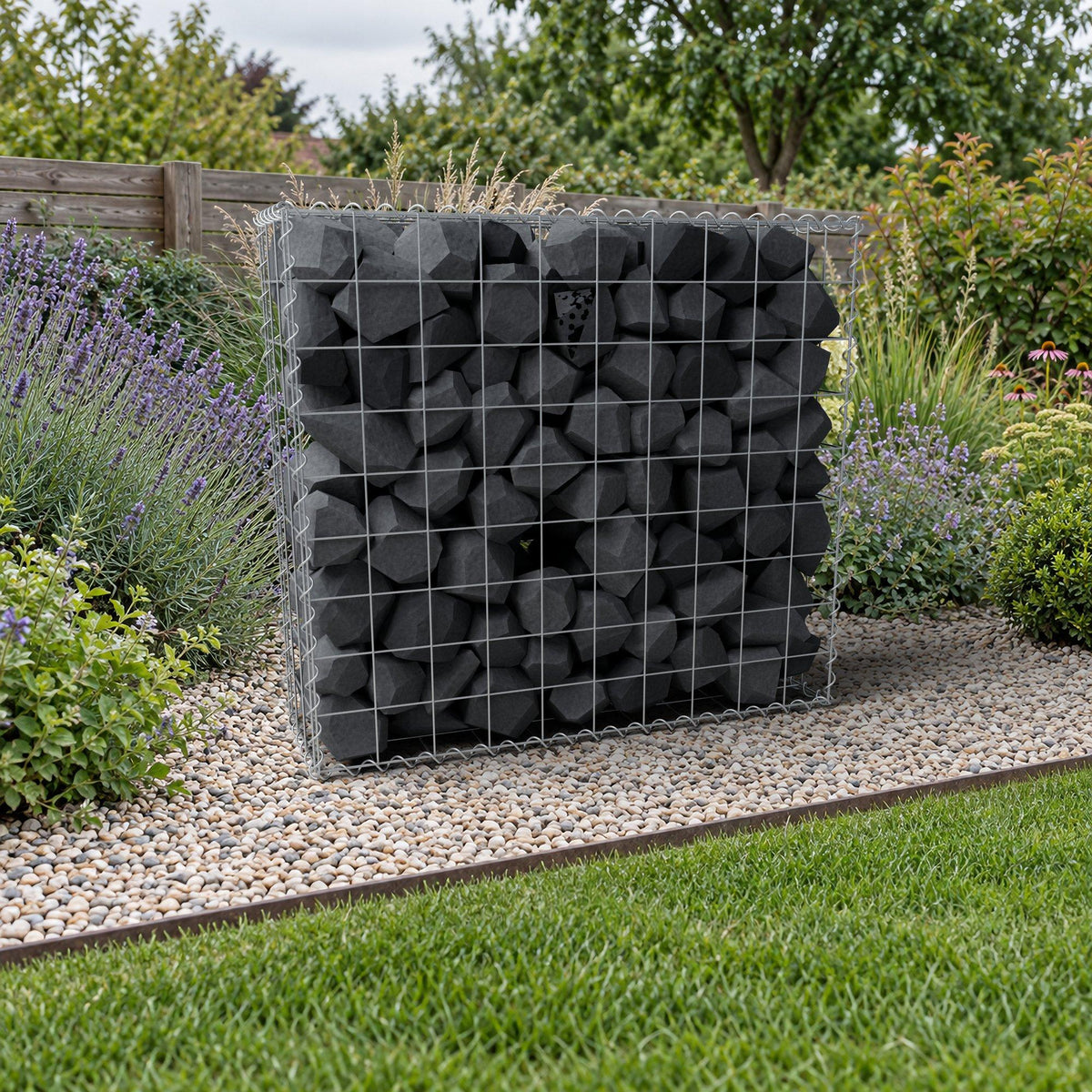 Gabião 100 cm x 90 cm x 30 cm (C x A x P), malhagem 10 cm x 10 cm, espiral