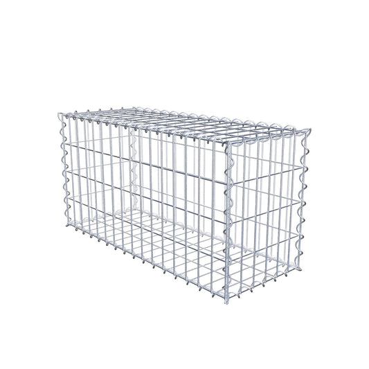 Gabião 80 cm x 40 cm x 30 cm (C x A x P), malhagem 5 cm x 10 cm, espiral