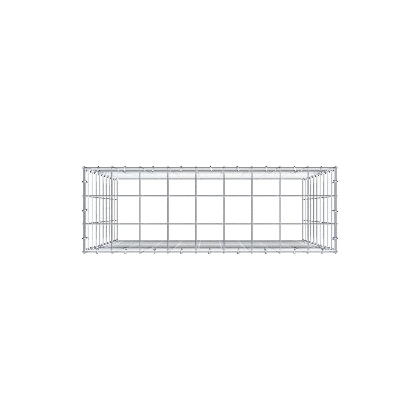 Mounted gabion type 3 100 cm x 90 cm x 30 cm (L x H x D), mesh size 10 cm x 10 cm, C-ring