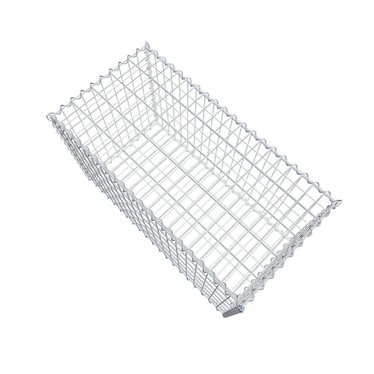 Gabião 100 cm x 60 cm x 50 cm (C x A x P), malhagem 5 cm x 10 cm, espiral