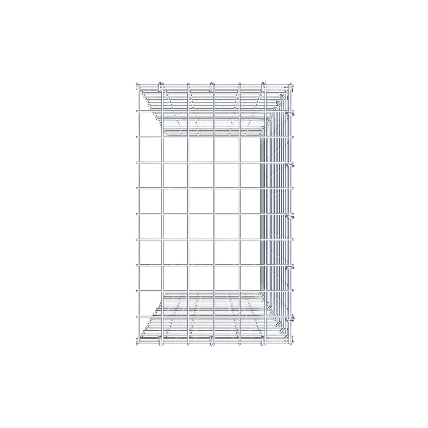 Gabião Tipo 4 100 cm x 30 cm x 50 cm (C x A x P), malhagem 5 cm x 5 cm, anel C