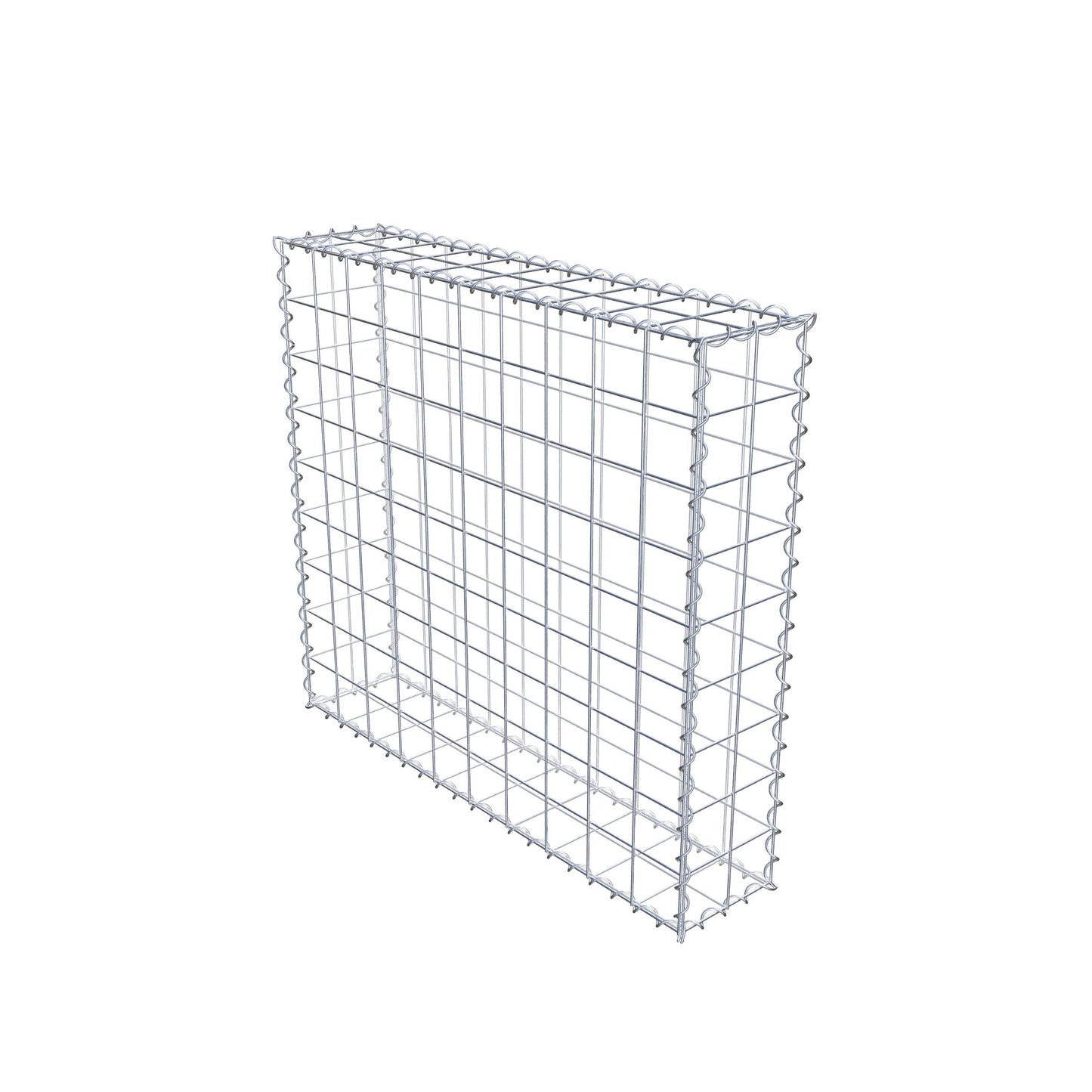 Gabion 100 cm x 90 cm x 20 cm (L x H x P), mailles 10 cm x 10 cm, spirale