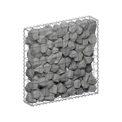 Gabião 100 cm x 100 cm x 20 cm (C x A x P), malhagem 10 cm x 10 cm, espiral
