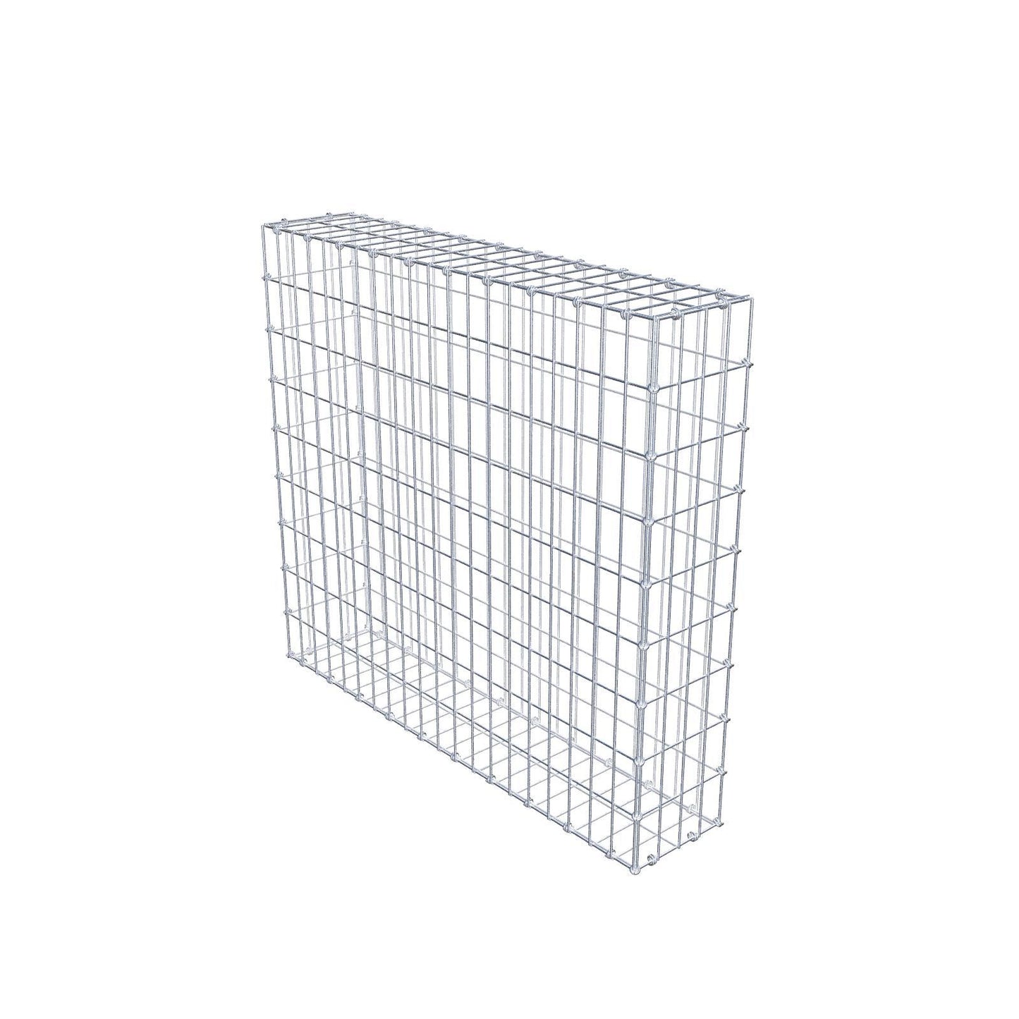 Gabião 100 cm x 90 cm x 20 cm (C x A x P), malhagem 5 x 10 cm, anel espiral