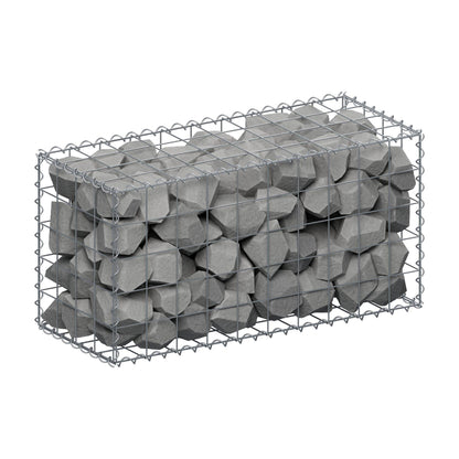 Gabião 100 cm x 50 cm x 40 cm (C x A x P), malhagem 10 cm x 10 cm, espiral