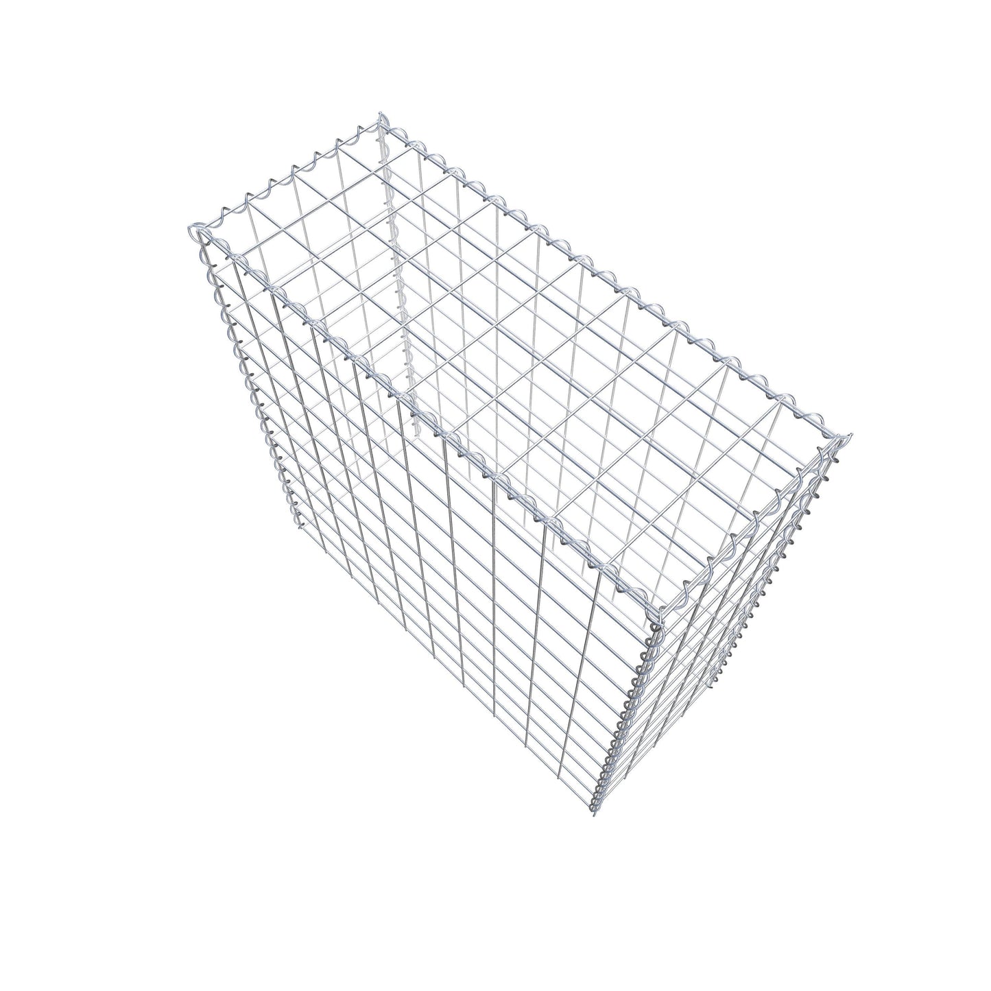 Gabião Tipo 3 100 cm x 100 cm x 40 cm (C x A x P), malhagem 10 cm x 10 cm, espiral
