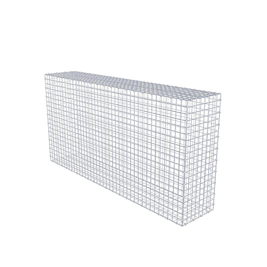 Gabione 200 cm x 100 cm x 40 cm (L x H x T), Maschenweite 5 x 5 cm, Spiralring