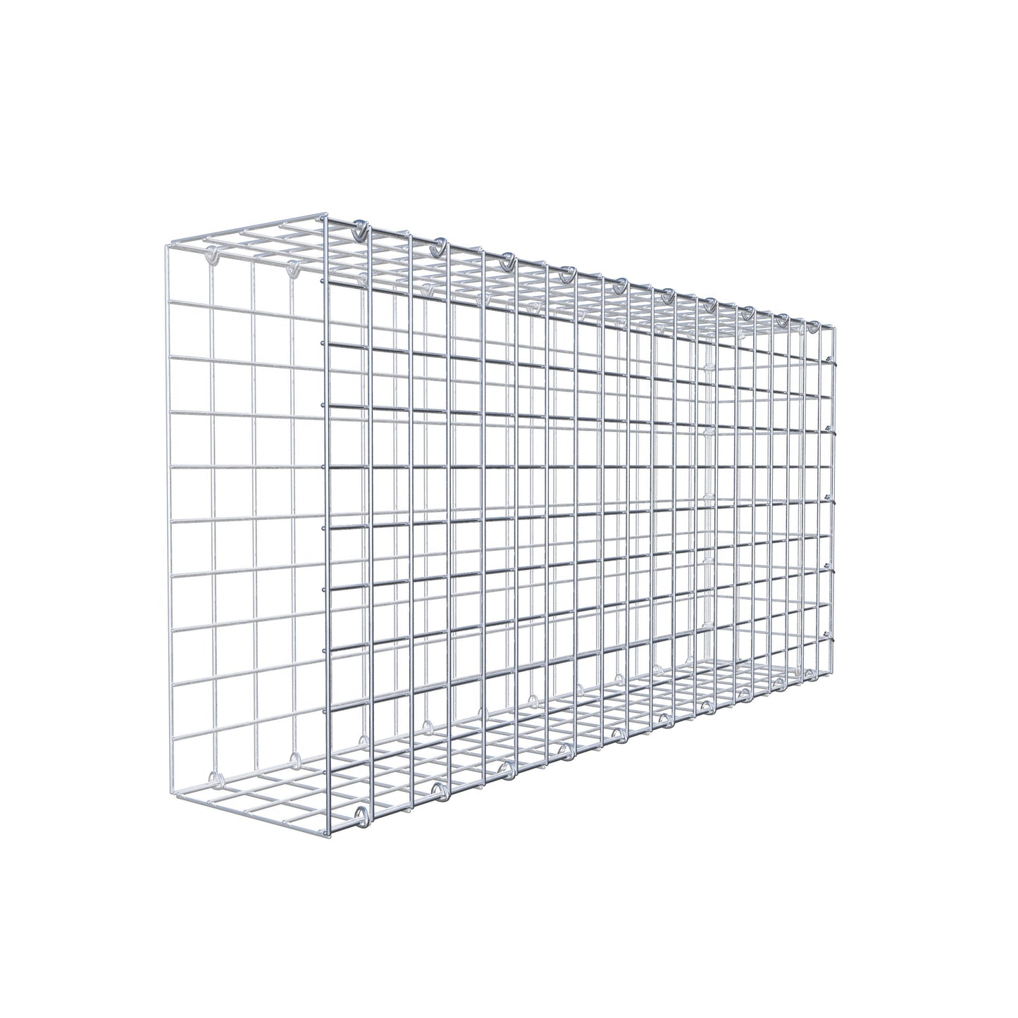 Gabbione fissabile tipo 2 100 cm x 50 cm x 20 cm (L x H x P), maglia 5 cm x 5 cm, anello a C