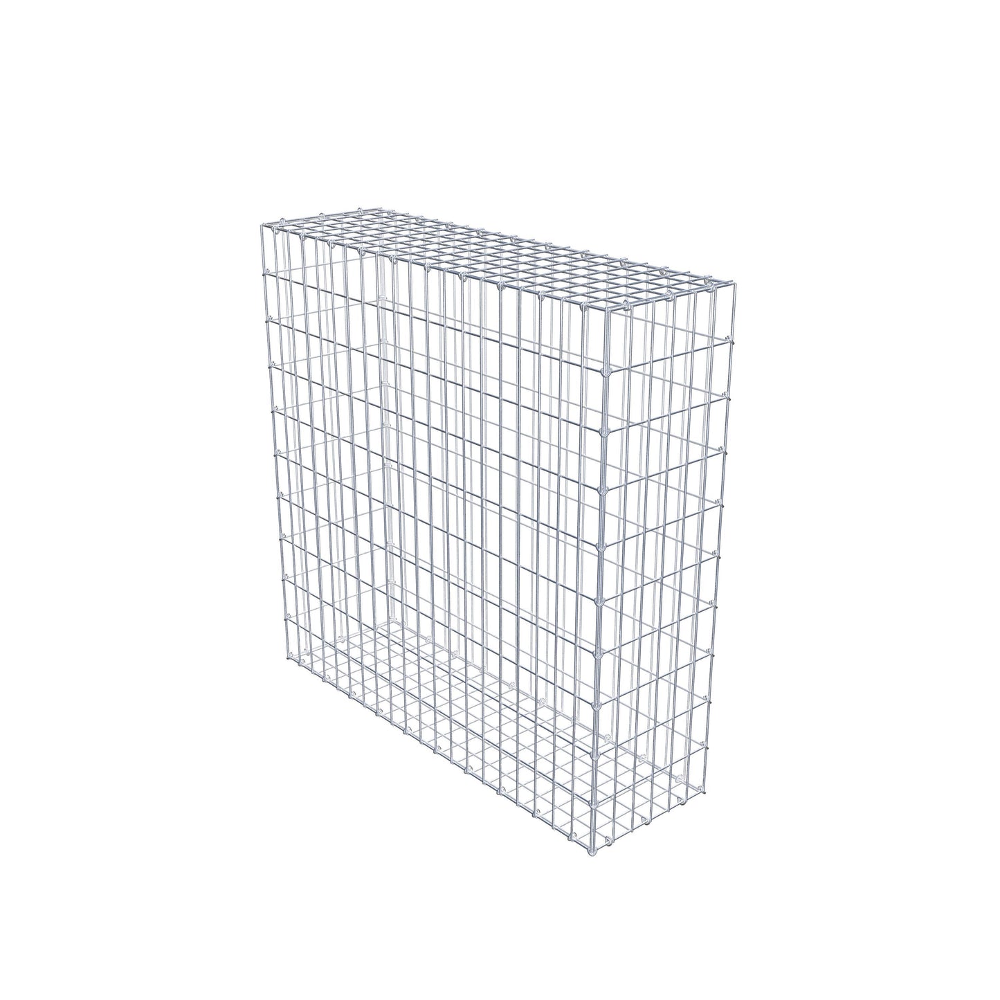 Gavión 100 cm x 100 cm x 30 cm (L x A x P), luz de malla 5 cm x 10 cm, anillo en C