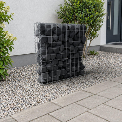 Gabião 100 cm x 100 cm x 20 cm (C x A x P), malhagem 10 cm x 10 cm, espiral