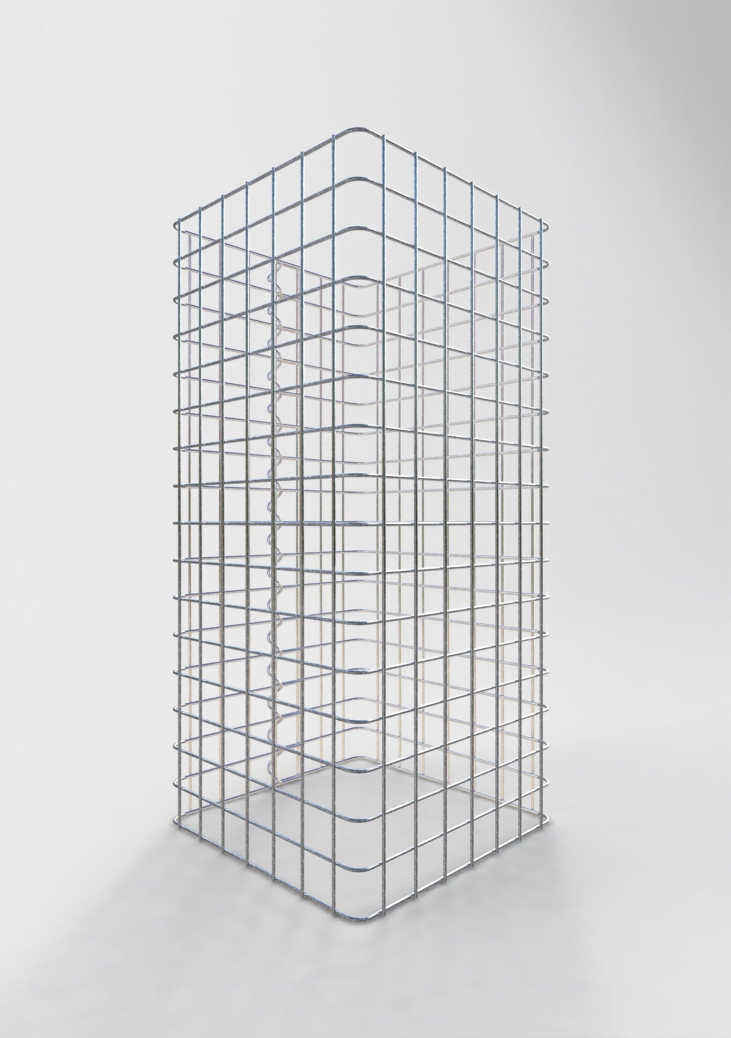 Gabionensäule eckig 37 cm x 37 cm, 80 cm Höhe, MW 5 cm x 5 cm
