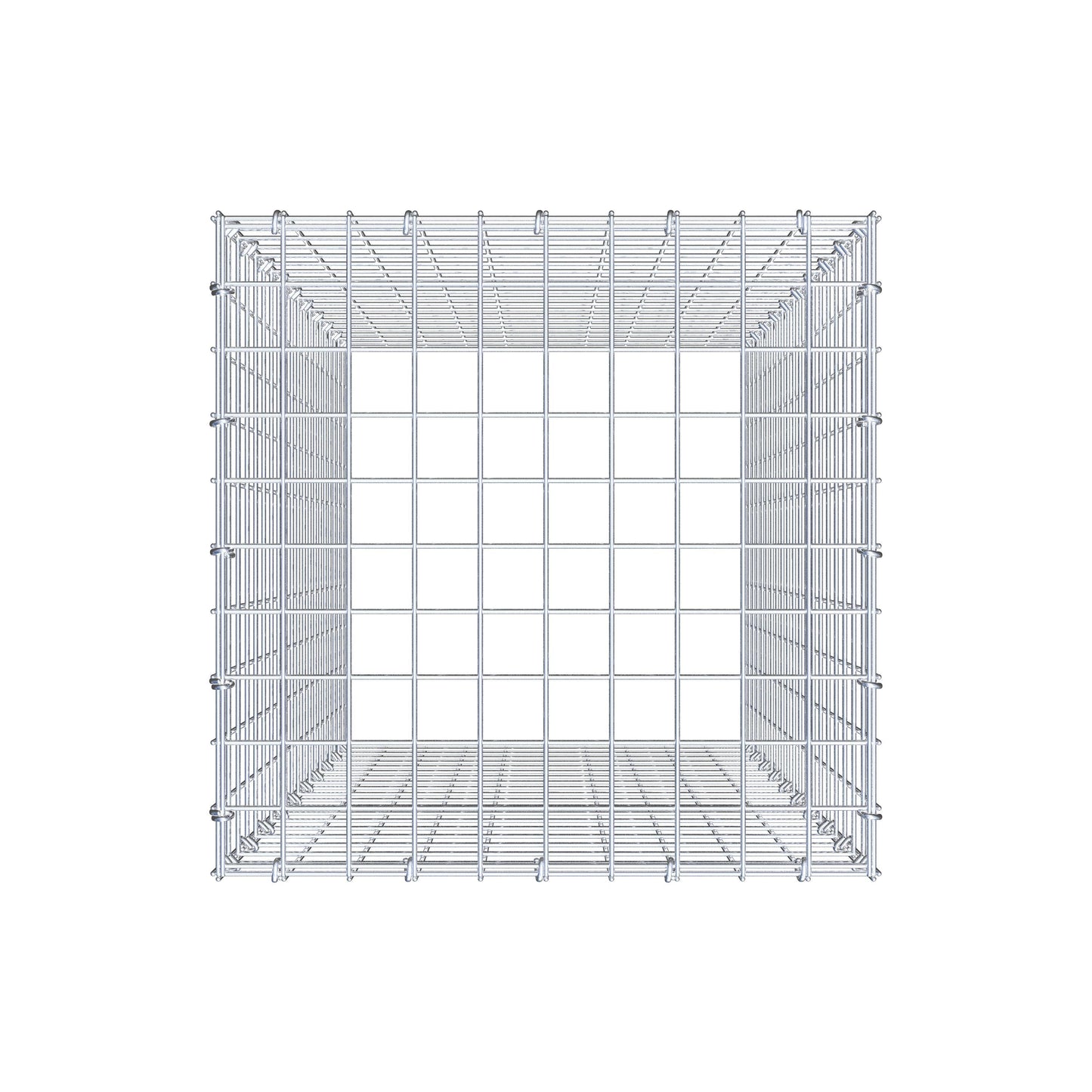 Gabião Tipo 3 100 cm x 50 cm x 50 cm (C x A x P), malhagem 5 cm x 5 cm, anel C