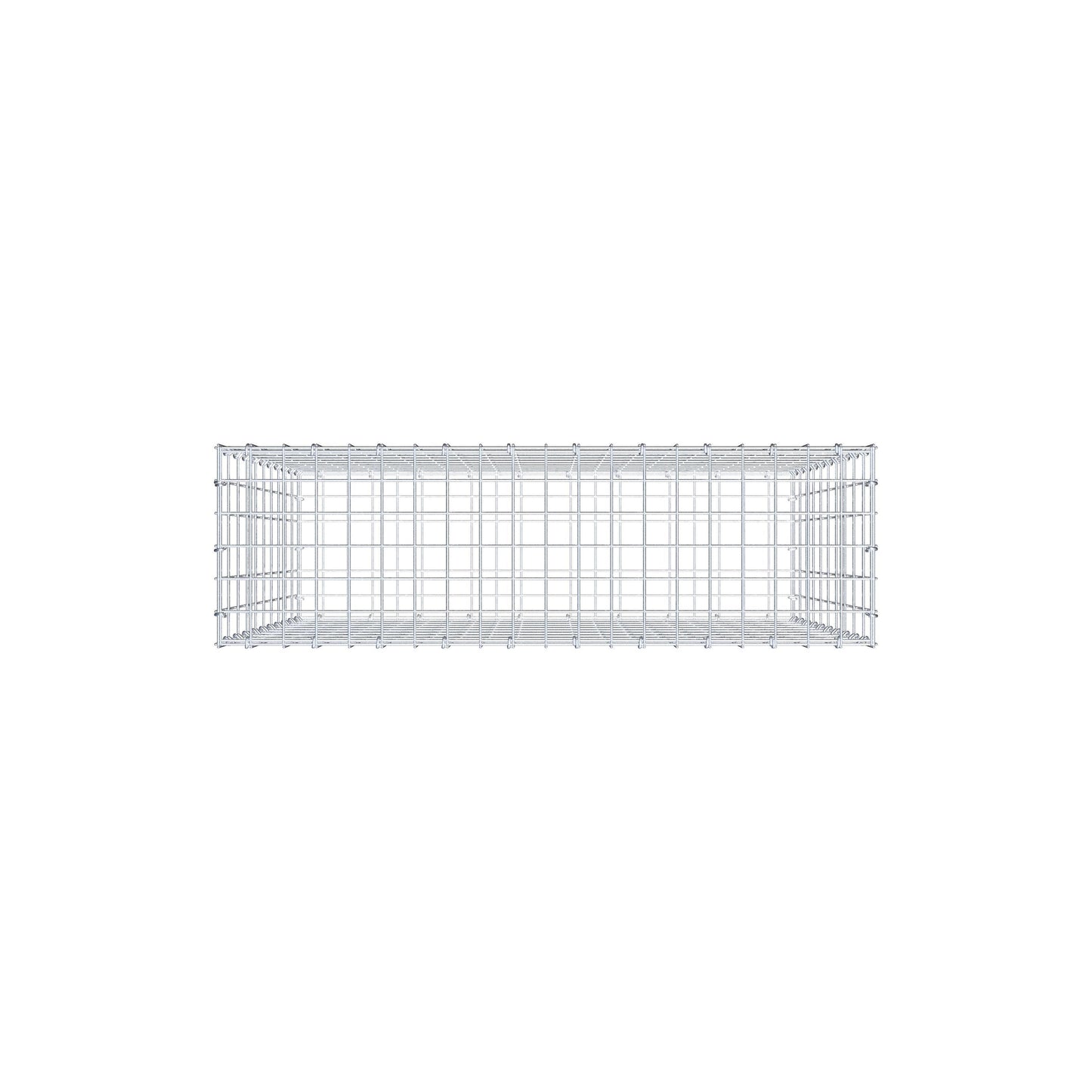Gavión 100 cm x 100 cm x 30 cm (L x A x P), luz de malla 5 cm x 10 cm, anillo en C