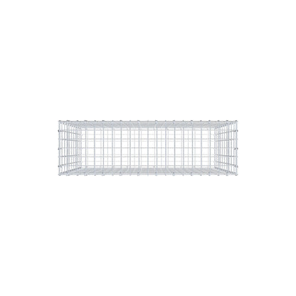 Gavión 100 cm x 100 cm x 30 cm (L x A x P), luz de malla 5 cm x 10 cm, anillo en C