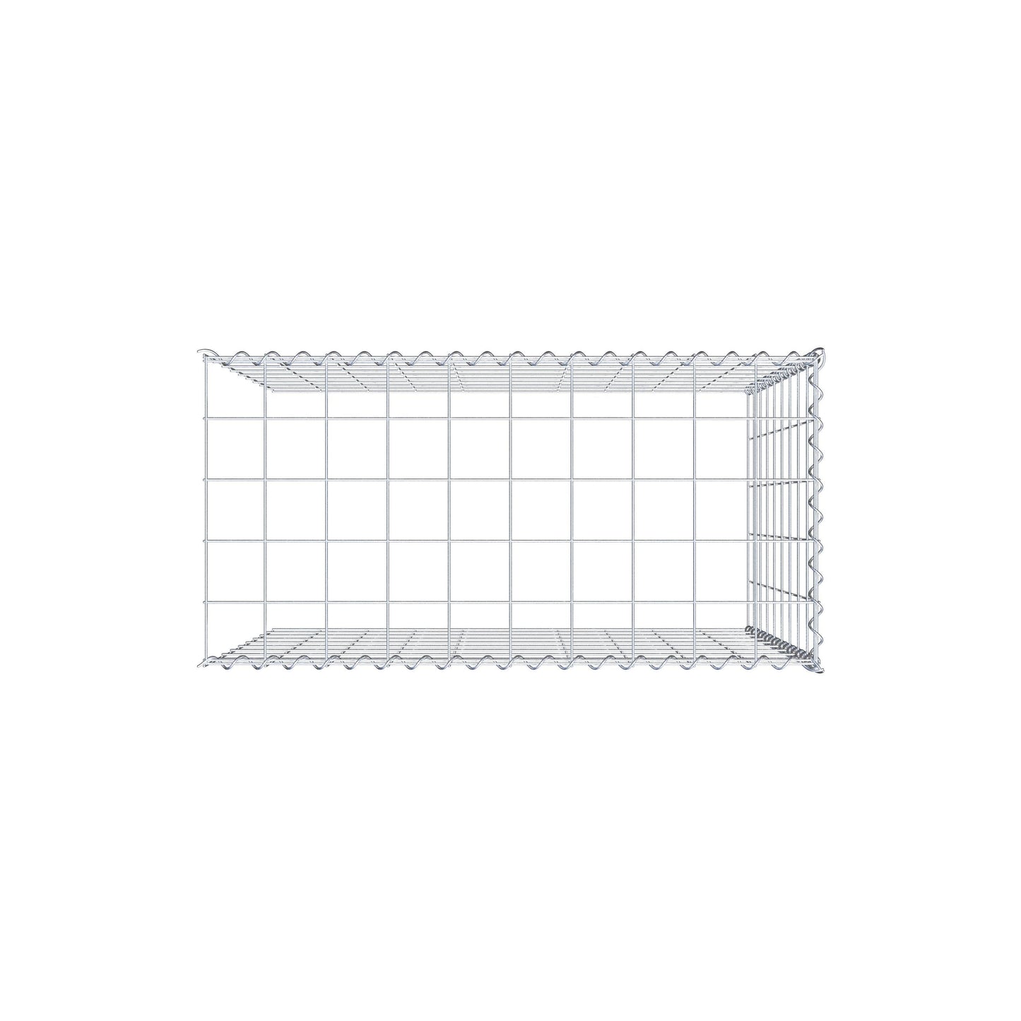 Anbaugabione Typ 4 100 cm x 90 cm x 50 cm (L x H x T), Maschenweite 10 cm x 10 cm, Spirale