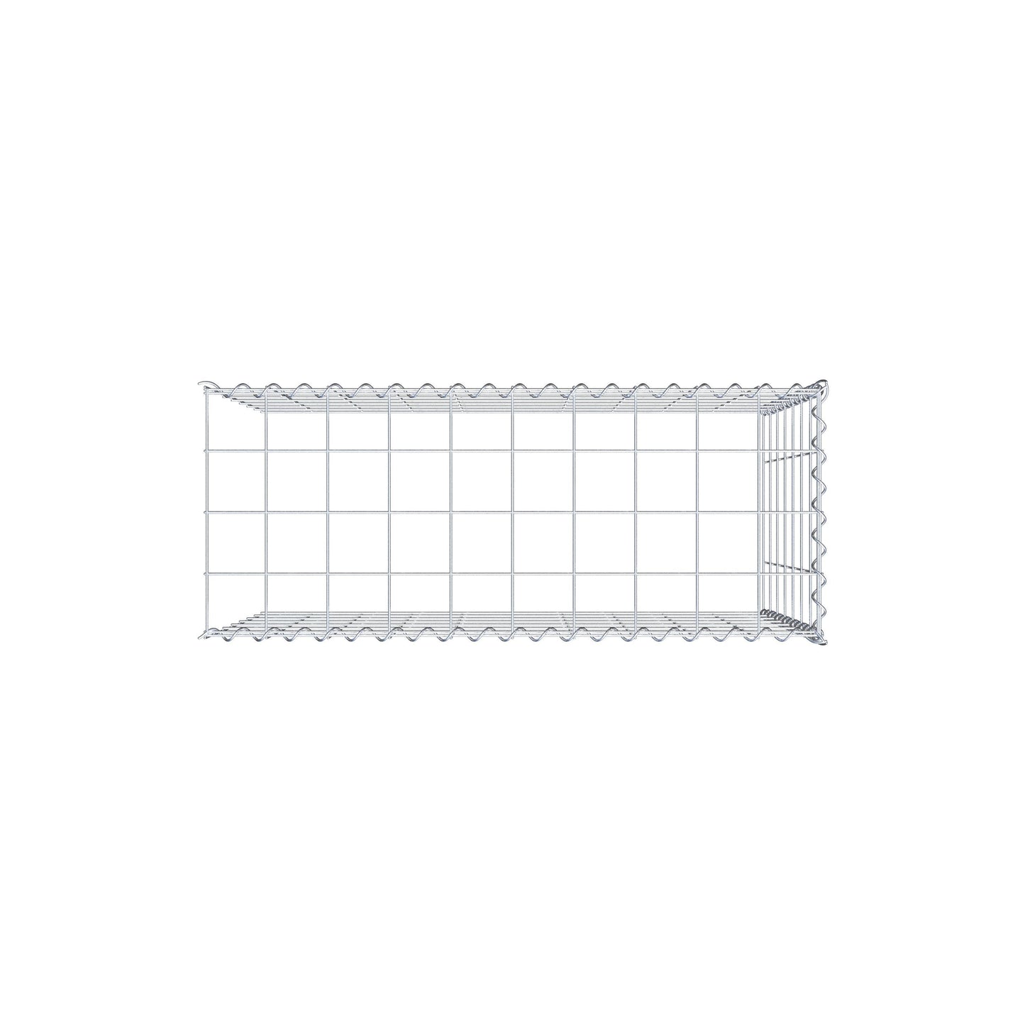 Gabião tipo 4 100 cm x 70 cm x 40 cm (C x A x P), malhagem 10 cm x 10 cm, espiral