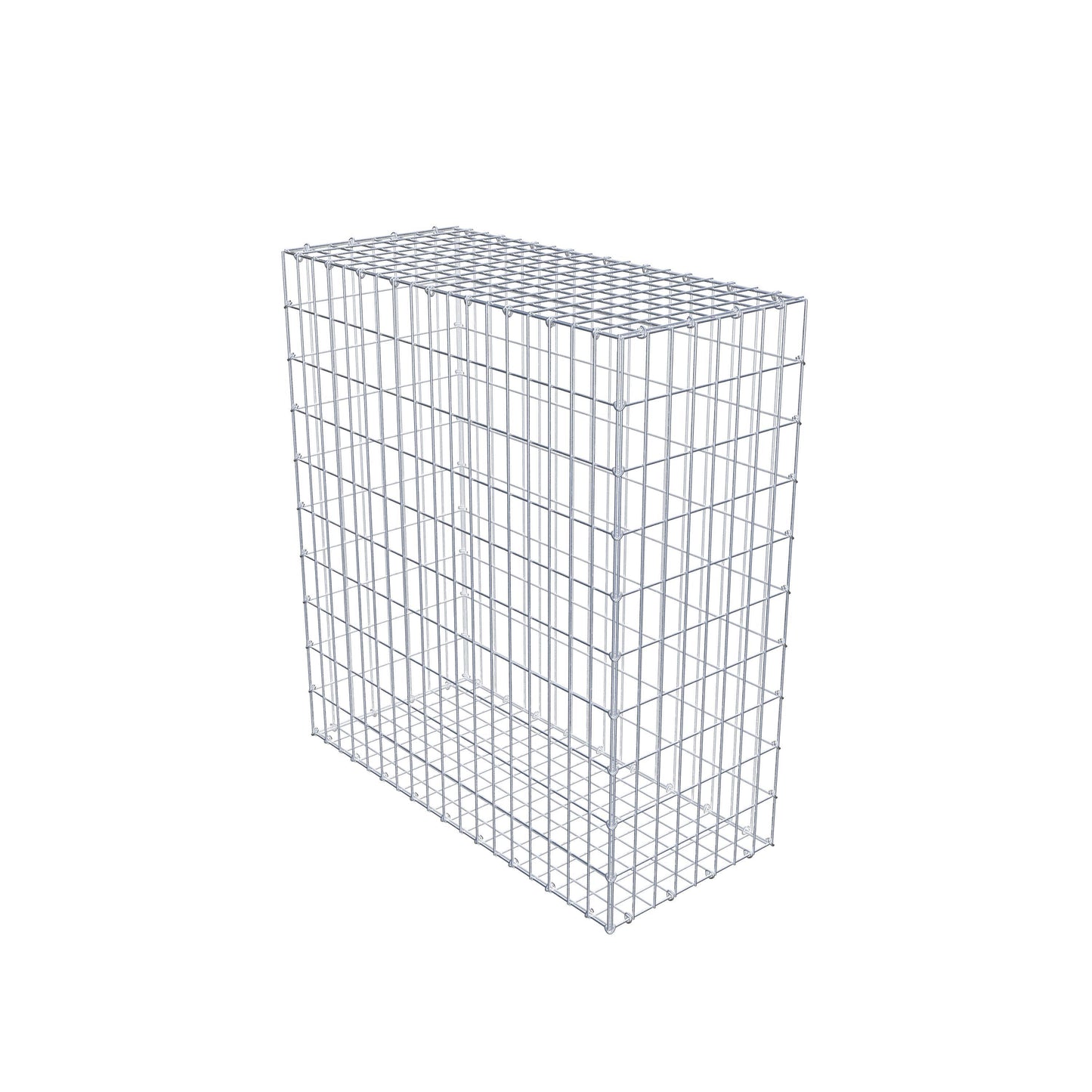 Gabião 100 cm x 90 cm x 40 cm (C x A x P), malhagem 5 cm x 10 cm, anel C