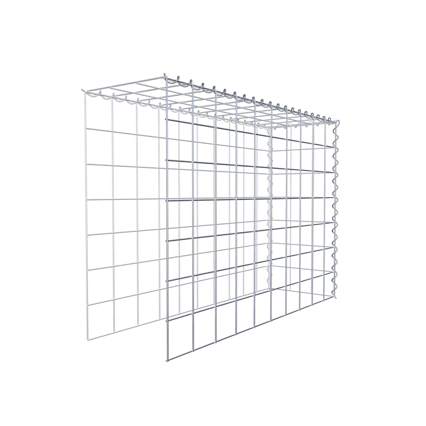 Gabião Tipo 4 100 cm x 70 cm x 30 cm (C x A x P), malhagem 10 cm x 10 cm, espiral