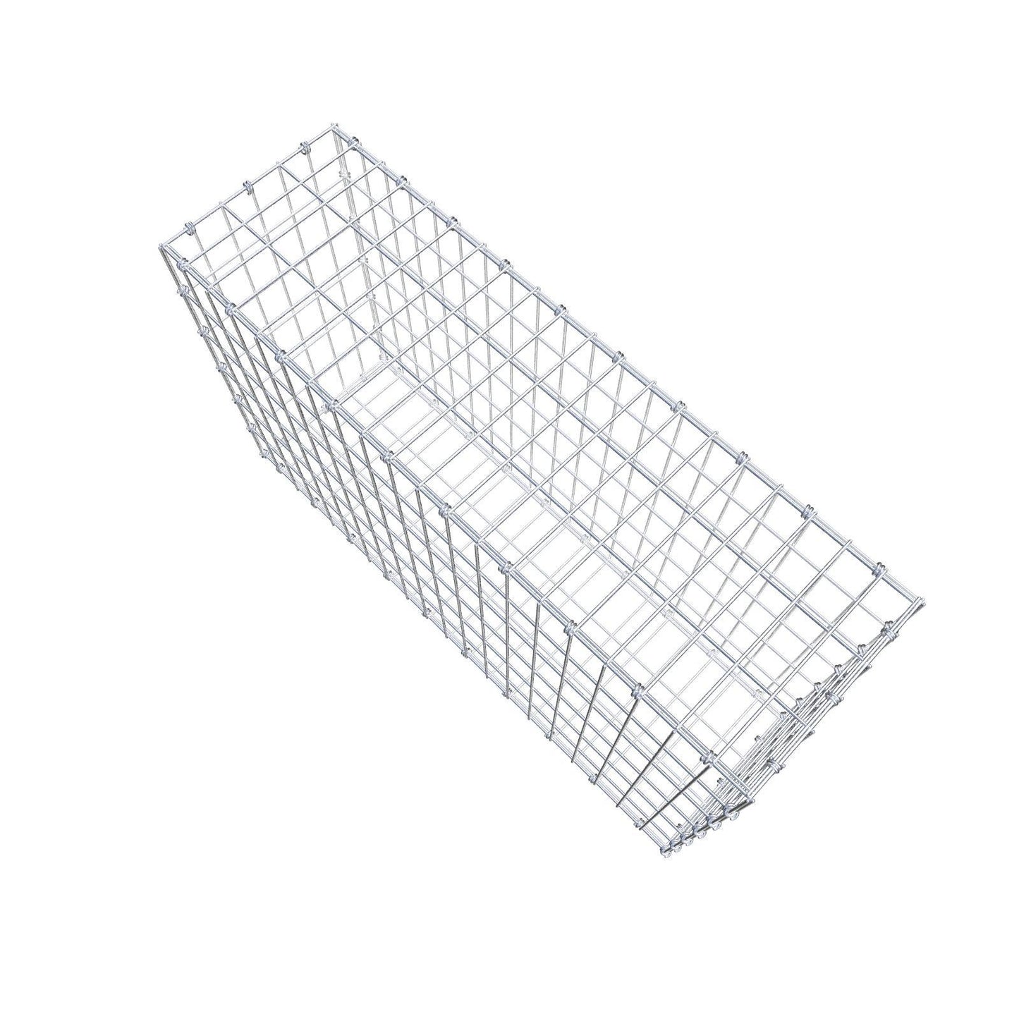Gabião 100 cm x 60 cm x 30 cm (C x A x P), malhagem 5 x 10 cm, anel espiral