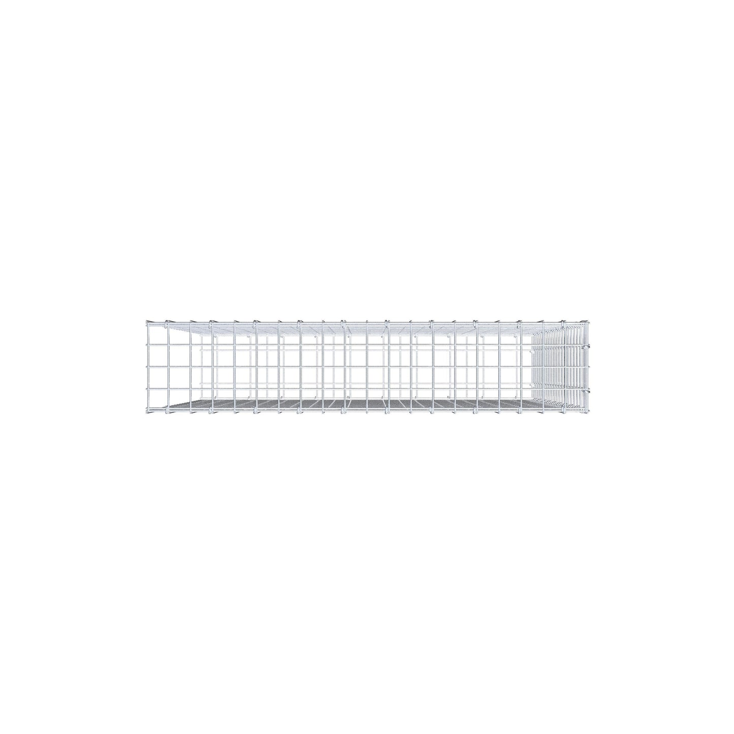 Anbaugabione Typ 2 100 cm x 100 cm x 20 cm (L x H x T), Maschenweite 5 cm x 5 cm, C-Ring