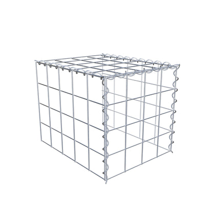 Gabion rapporté type 4 50 cm x 40 cm x 40 cm (L x H x P), mailles 10 cm x 10 cm, spirale