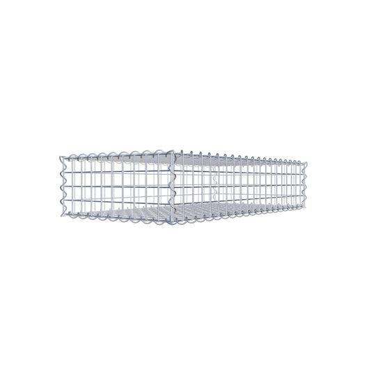 Gabion 100 cm x 20 cm x 50 cm (L x H x D), maskstorlek 5 cm x 5 cm, spiral