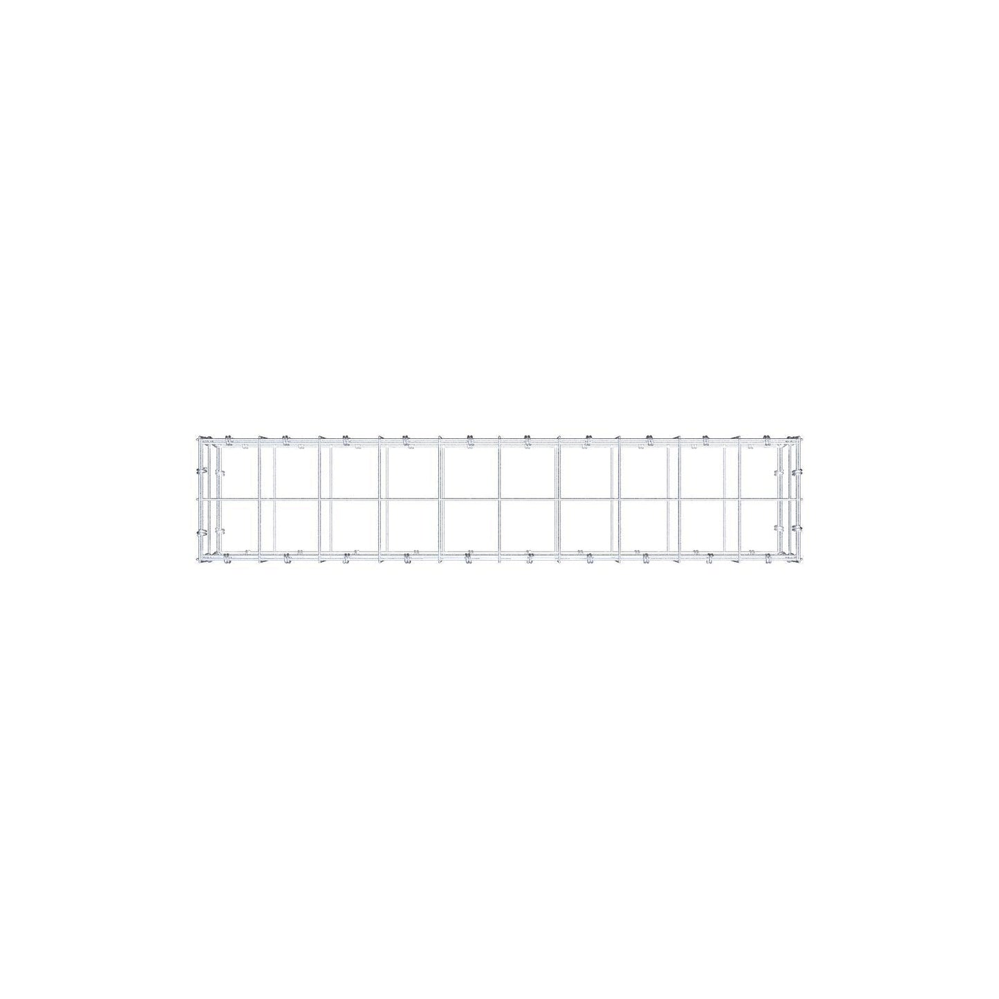 Gabione 100 cm x 20 cm x 20 cm (L x H x T), Maschenweite 10 x 10 cm, Spiralring
